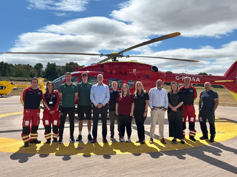 Teaming up for vital air ambulance cause
