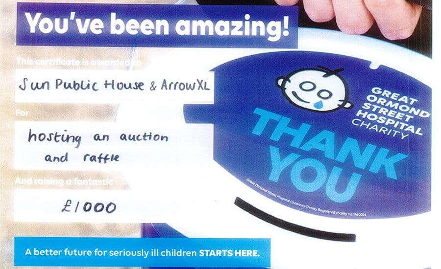 Brendan Geary raises £1k for Paediatric Cardiology department at GOSH