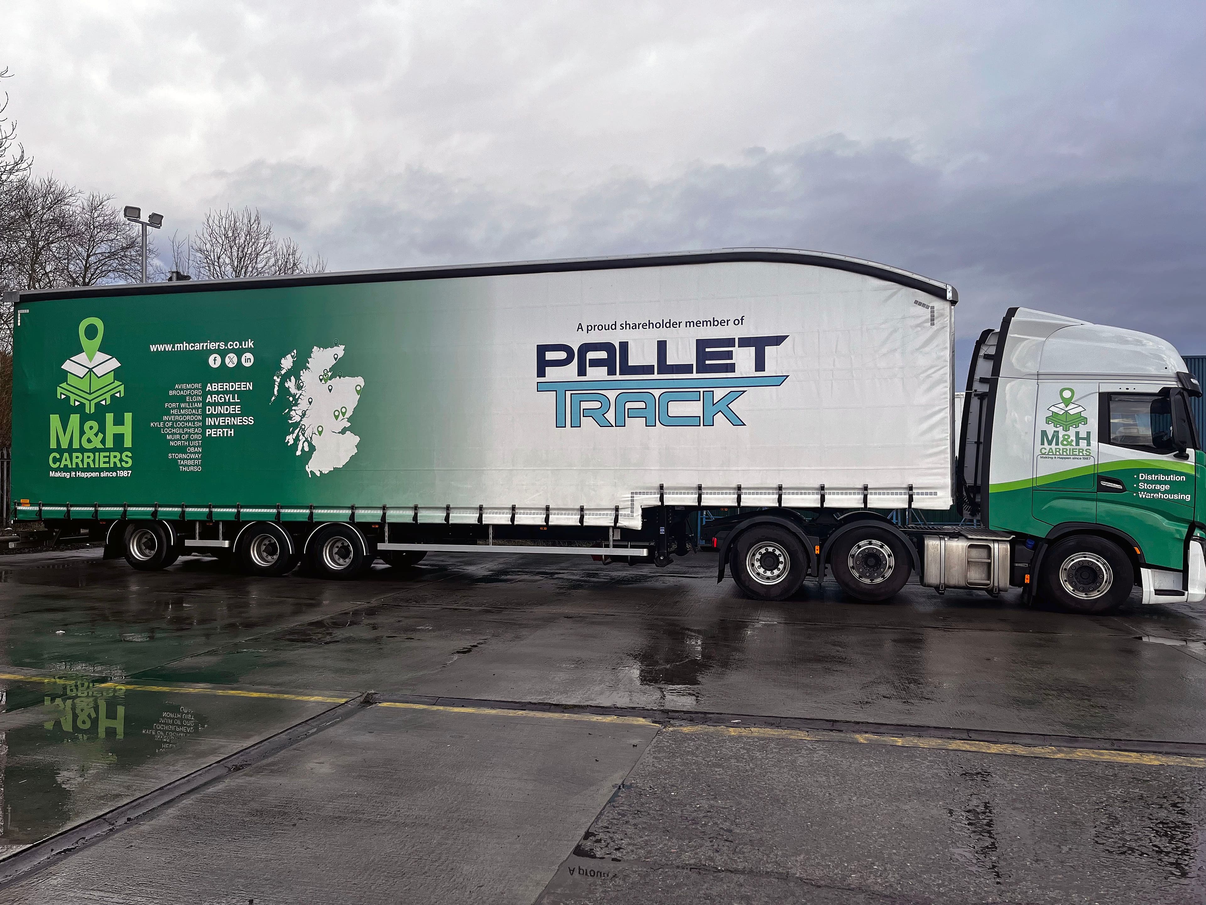 New livery reflects M&H Carriers’ Pallet-Track growth