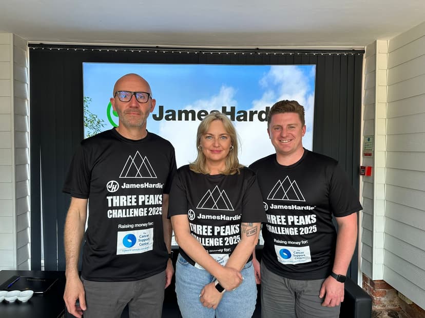 James Hardie scales new heights to raise money for cancer support charity