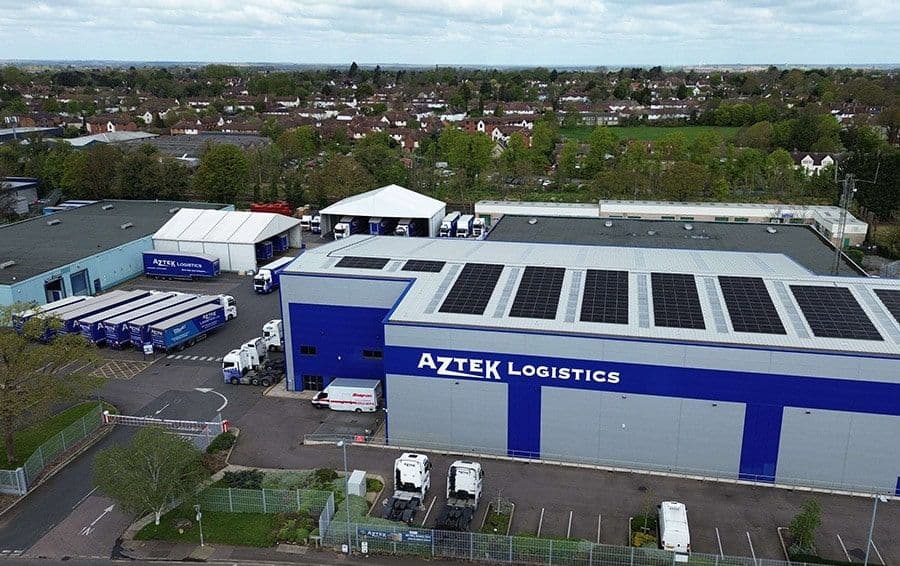 Huge solar panel installation drives sustainability at Hertfordshire Logistics Firm