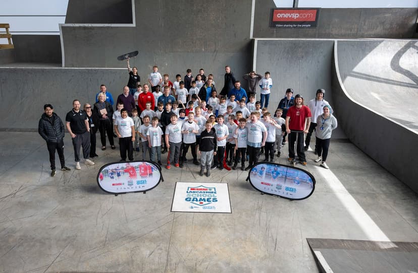 Skatepark fun for 240 children in SPAR Lancashire School Games