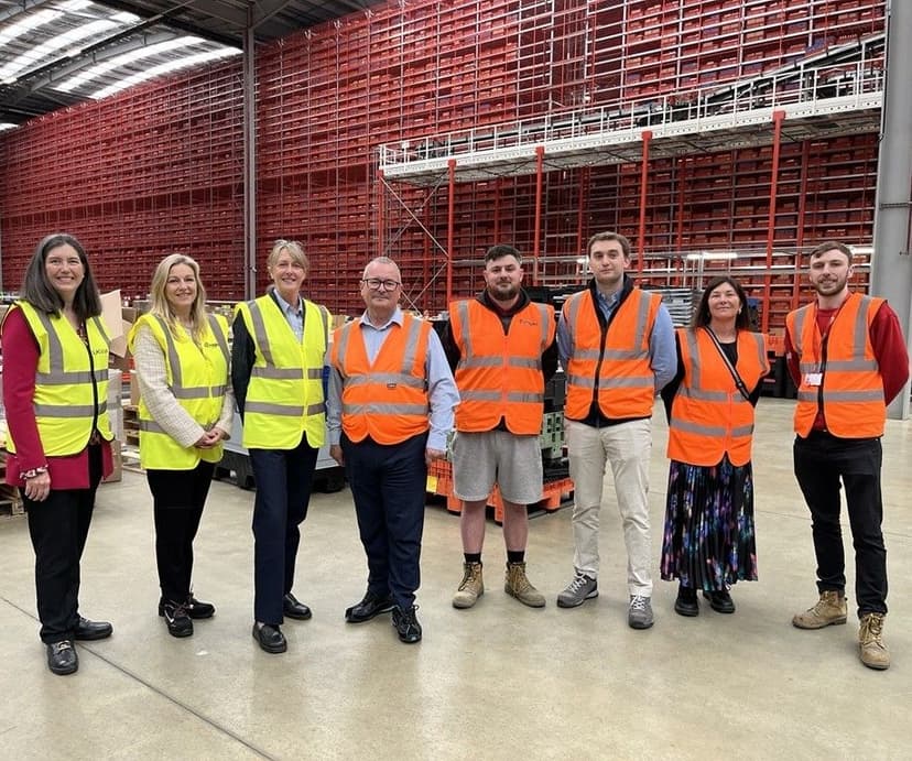 Europa Warehouse visit highlights role of quality jobs in Northamptonshire’s logistics growth